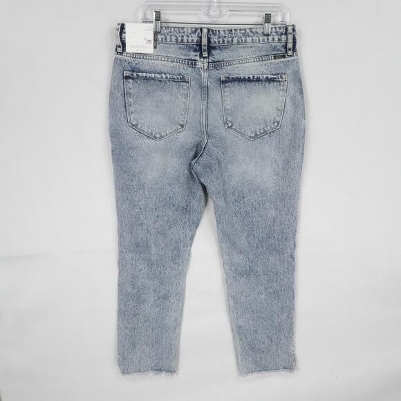 KanCan Jeans Womens 11 29 Blue Distressed High Rise Ankle Skinny Raw Hem Denim - Picture 2 of 15